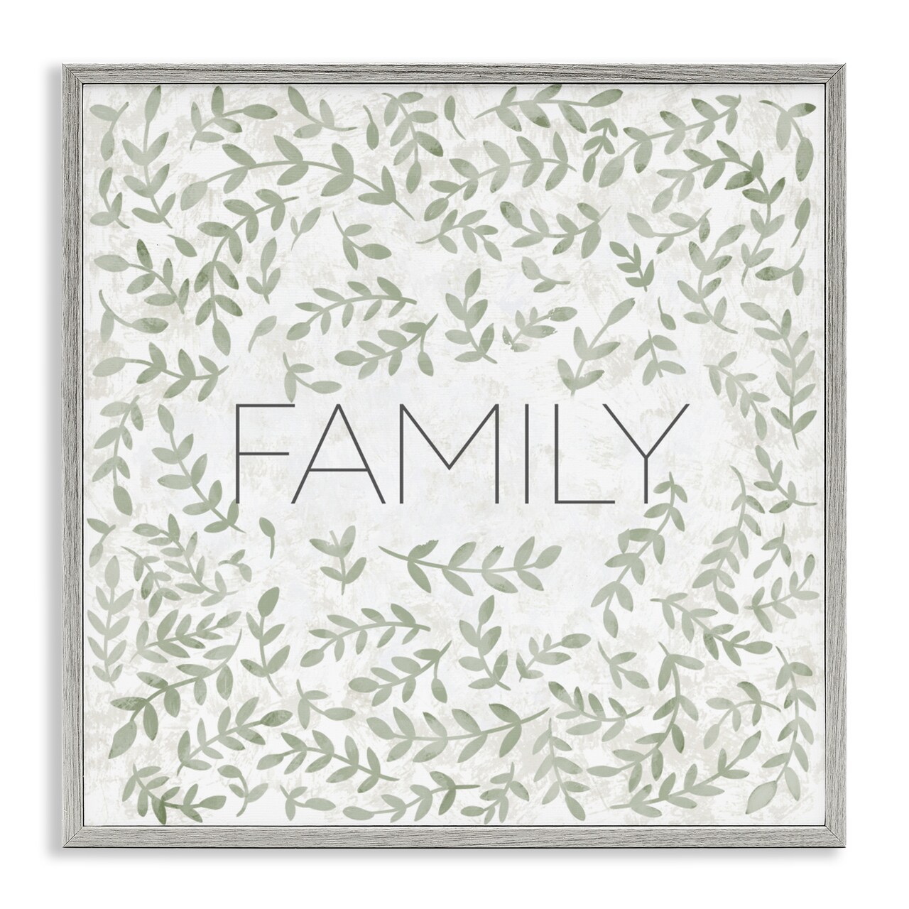Stupell Industries Curved Ivy Sprigs Family Framed Giclee, design by SD Graphics Studio